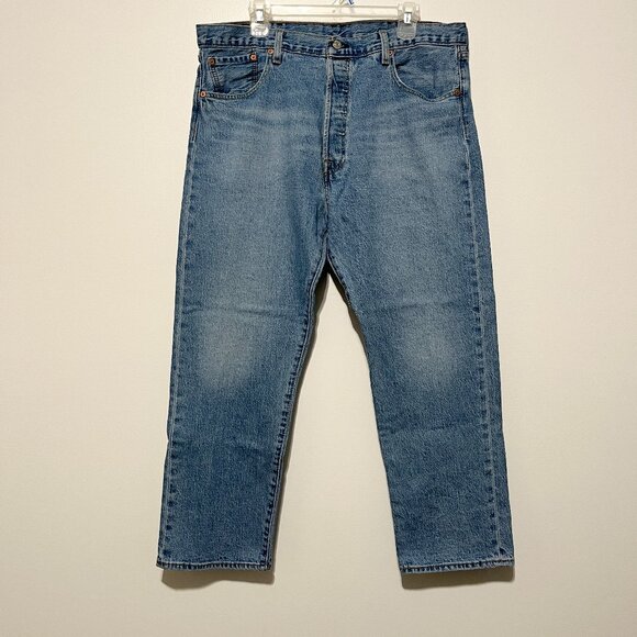 Levi's Mens 501 93 Jeans Size 38 Button Fly Egypt 90s Grunge Straight Normcore - Picture 1 of 11